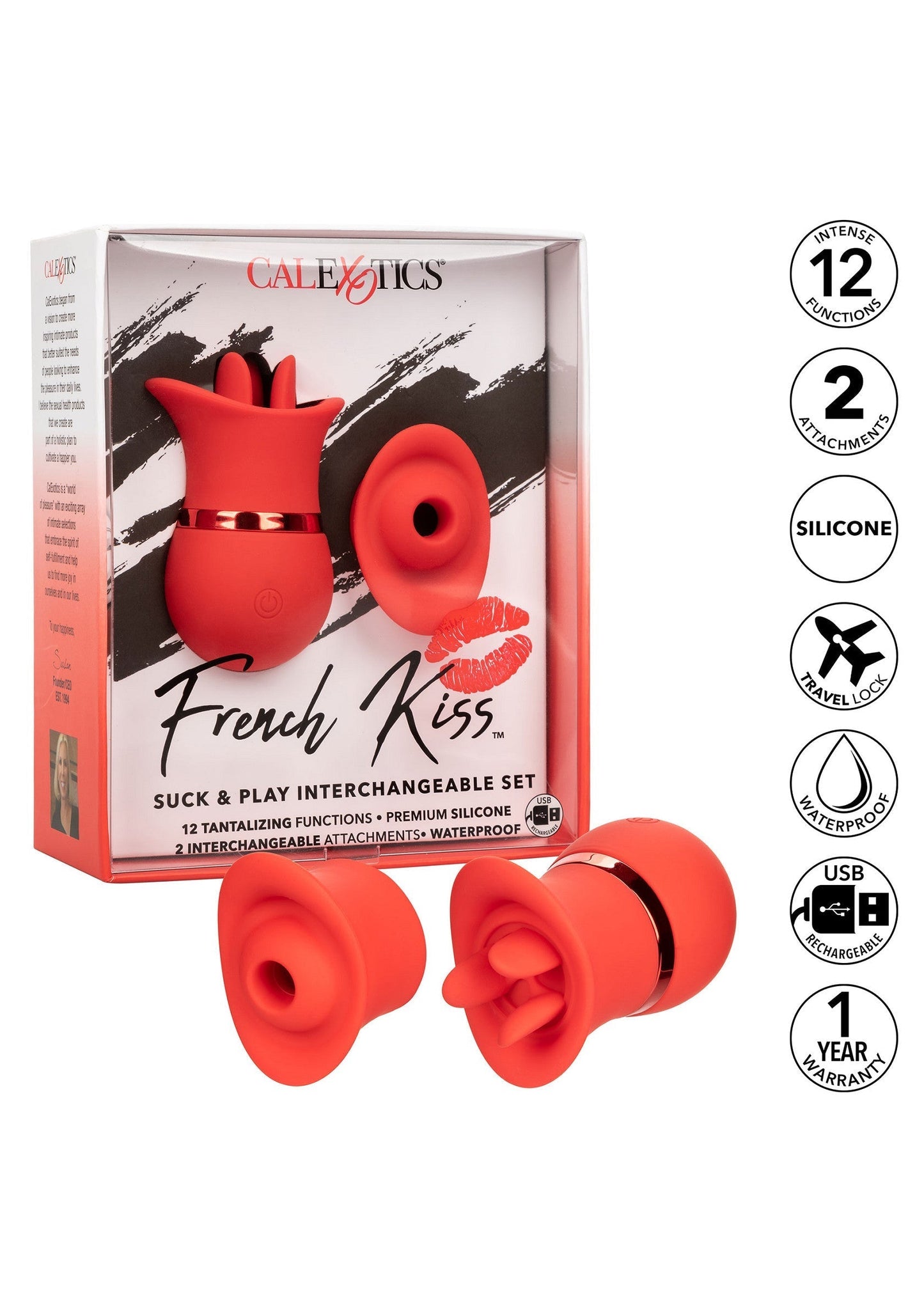 French Kiss Suck & Play Set rosso
