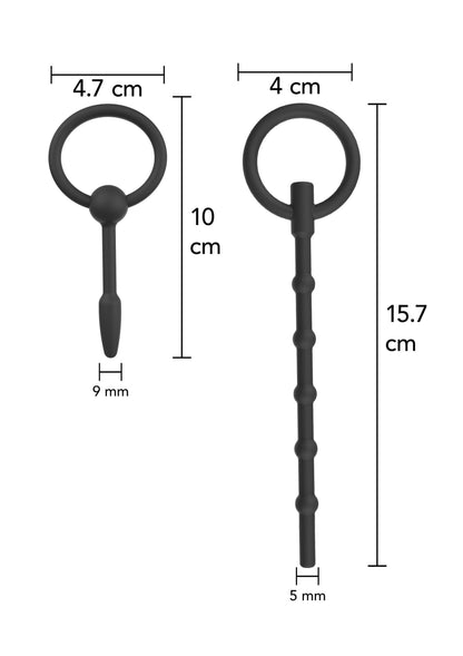 Set di tappi per pene Advanced 2 pezzi neri