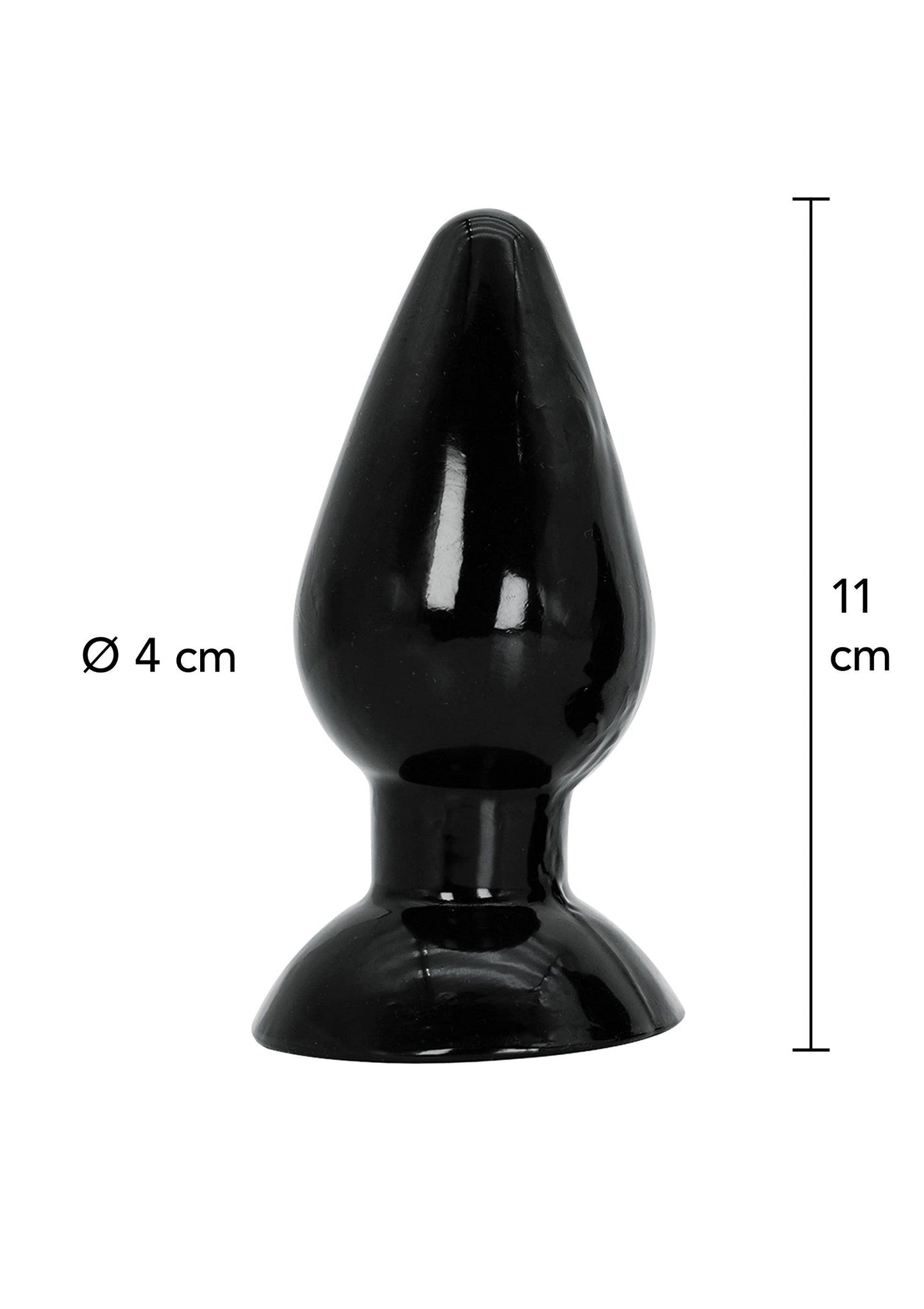Plug anale medio 11 cm nero