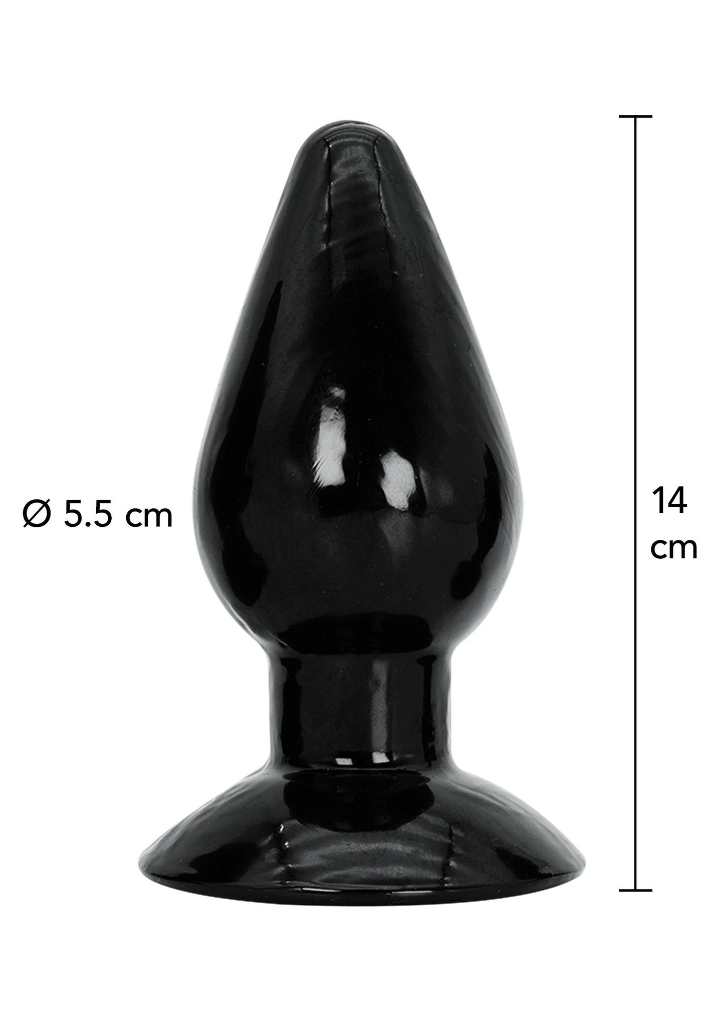 Plug anale grande 14 cm nero
