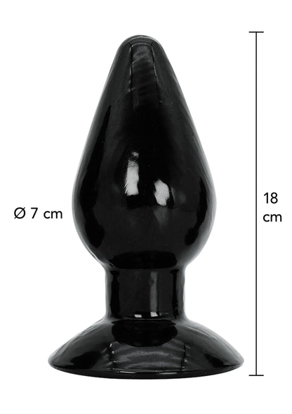Plug anale Extra Large 18 cm nero
