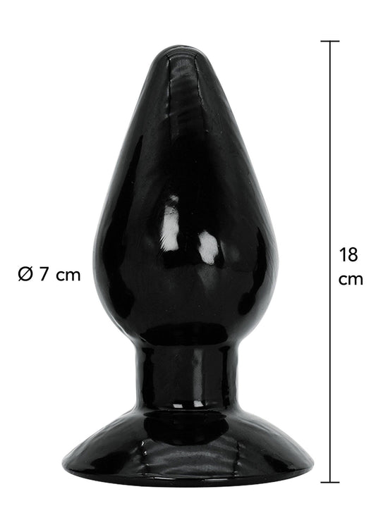 Plug anale Extra Large 18 cm nero