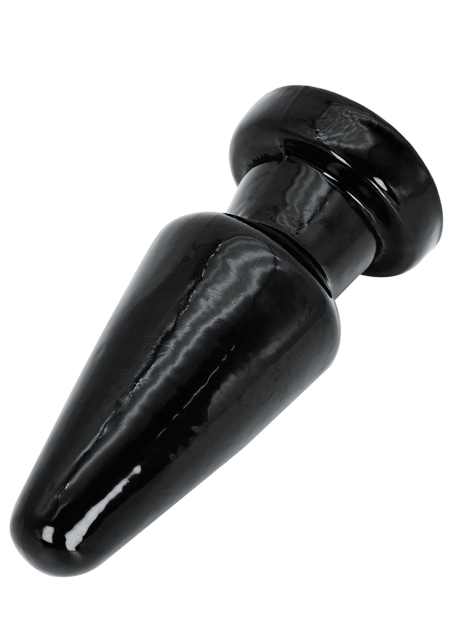 Plug anale con testa conica grande 17 cm nero