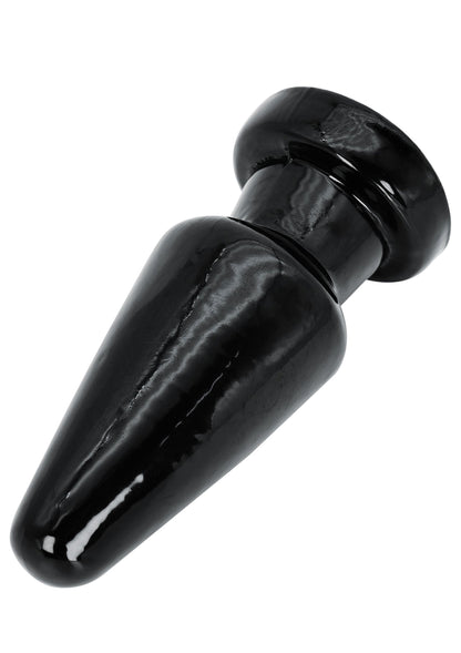 Plug anale con testa conica grande 17 cm nero