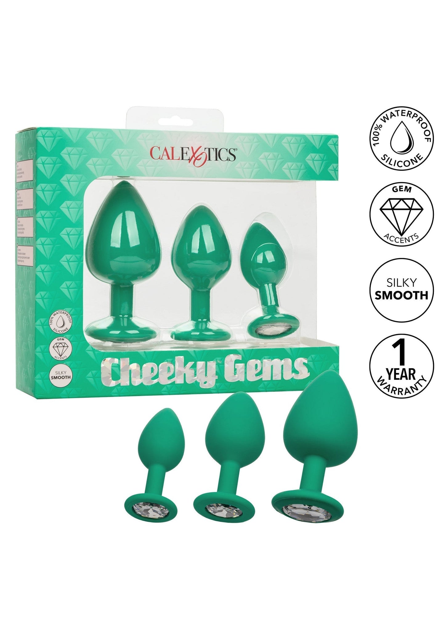 Cheeky Gems 3 pezzi verdi