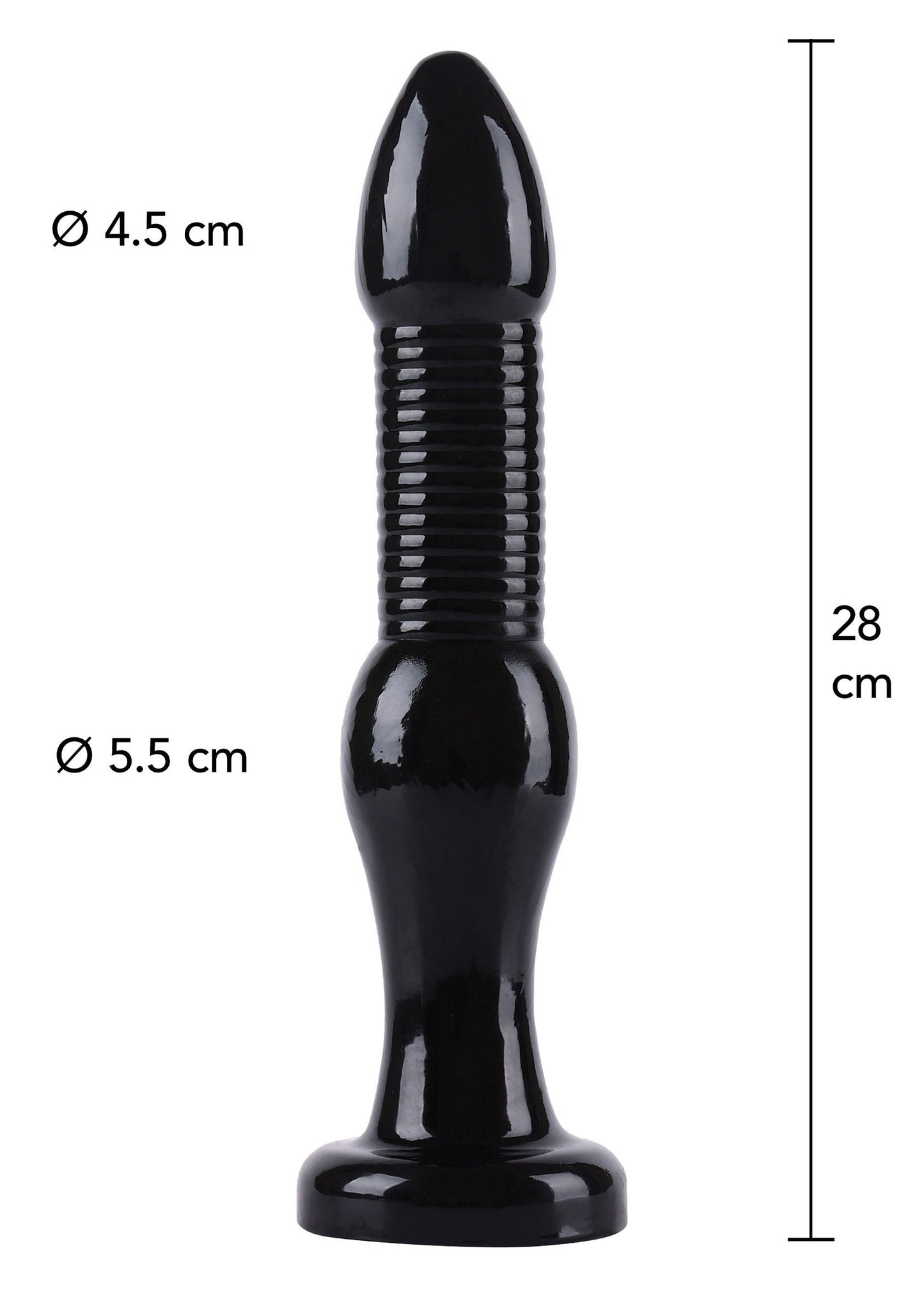 Intruso anale 28 cm nero
