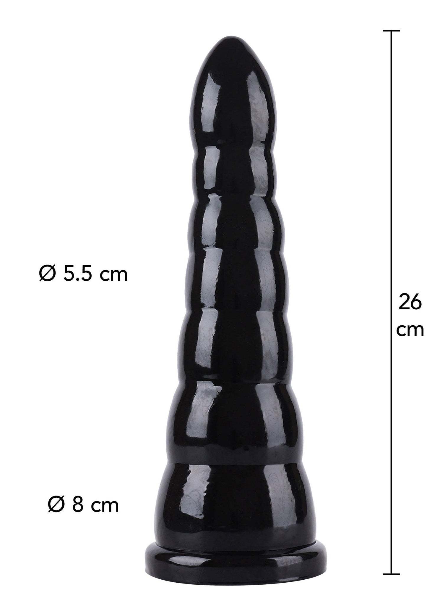 Cono anale 26 cm nero