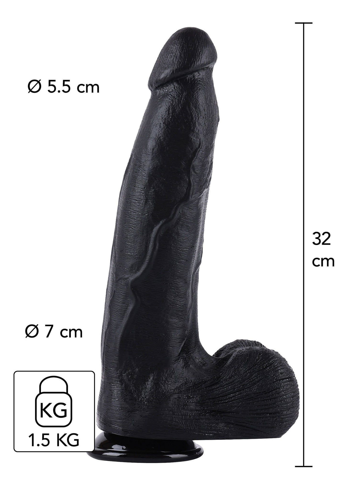 Dong 32 cm nero