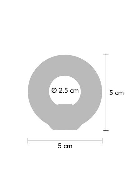 Anello a C con perno in silicone morbido nero