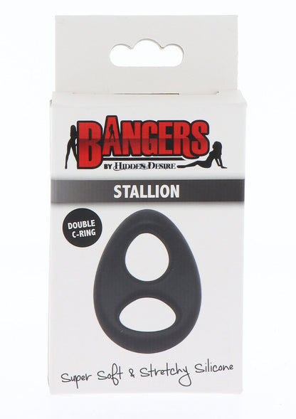 Anello a C morbido in silicone Stallion nero