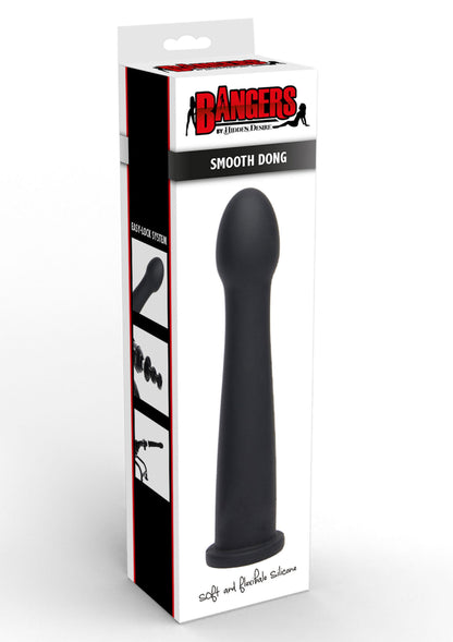 Dildo liscio Easy-Lock 19 cm nero
