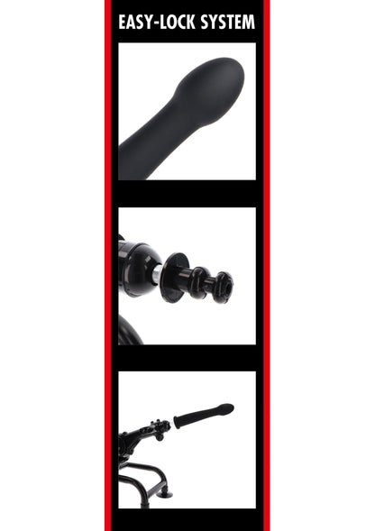 Dildo liscio Easy-Lock 19 cm nero