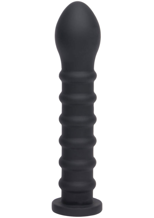 Dildo a coste Easy-Lock 19 cm nero