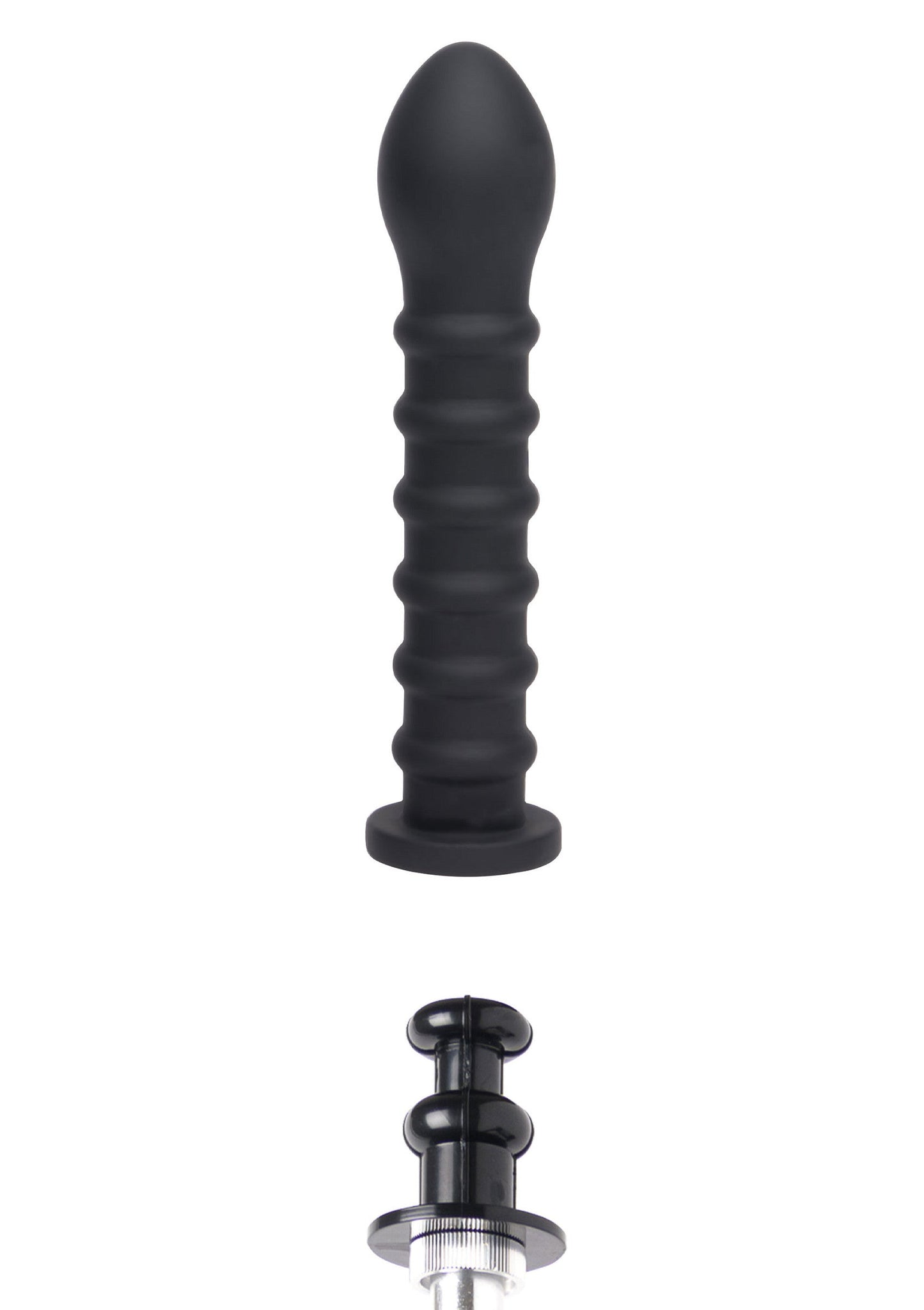 Dildo a coste Easy-Lock 19 cm nero
