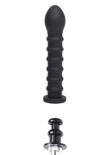 Dildo a coste Easy-Lock 19 cm nero