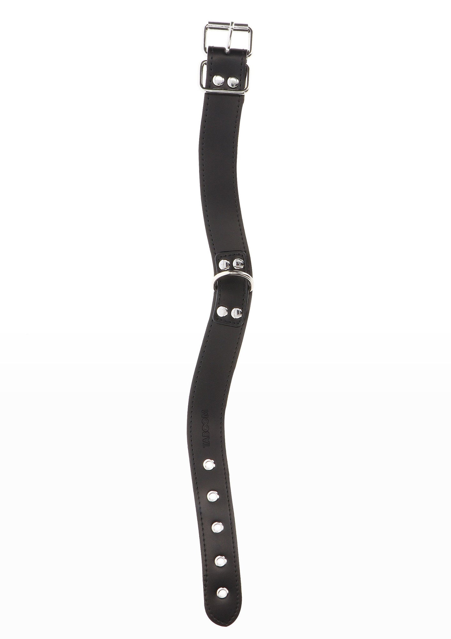 Elegante collare con anello a D nero