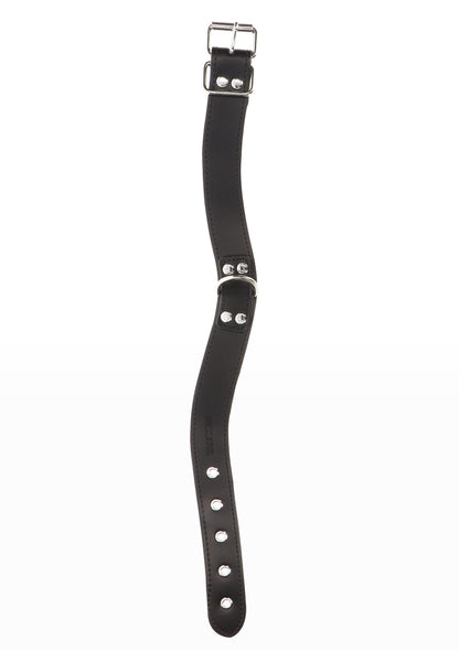 Elegante collare con anello a D nero