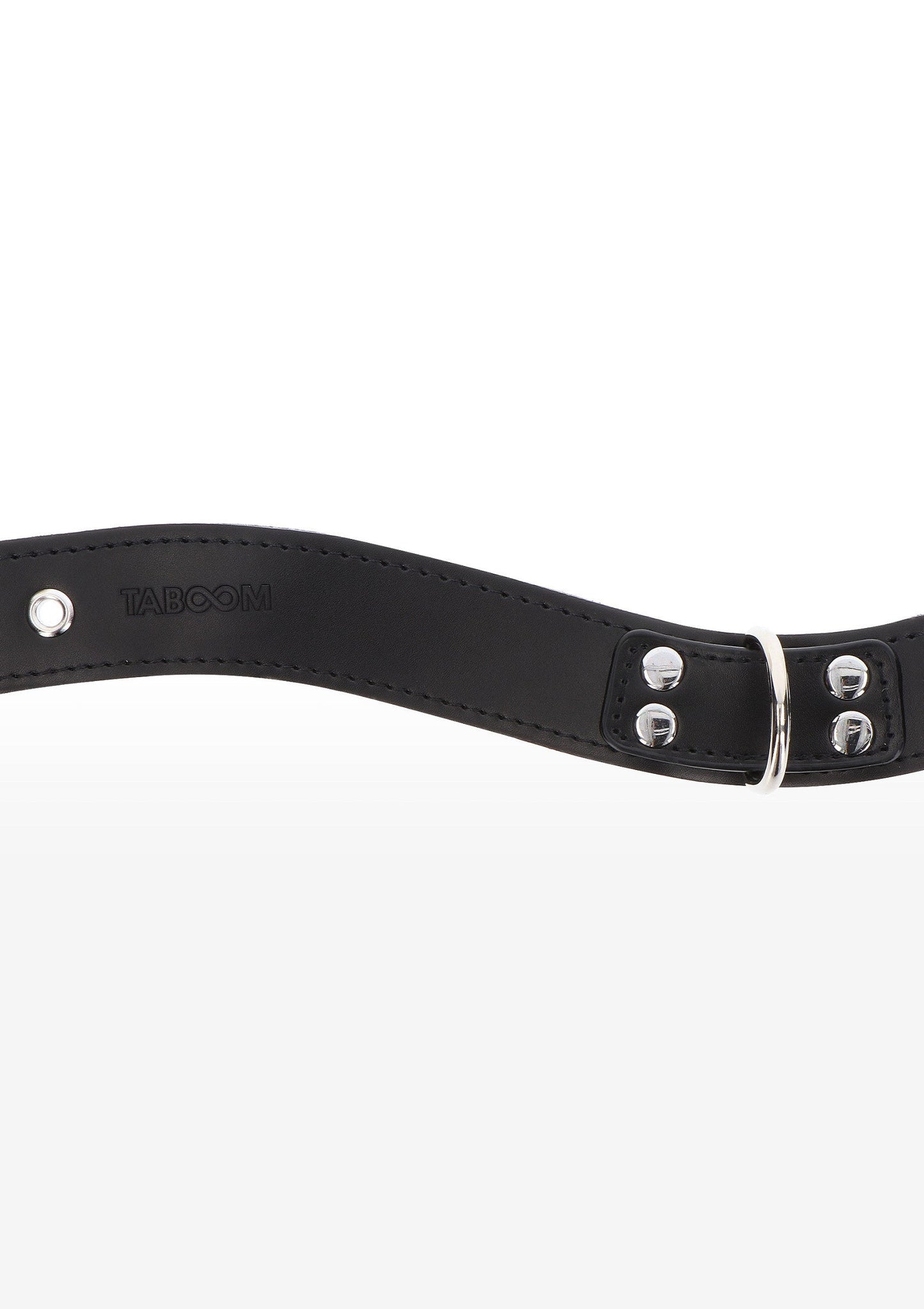 Elegante collare con anello a D nero