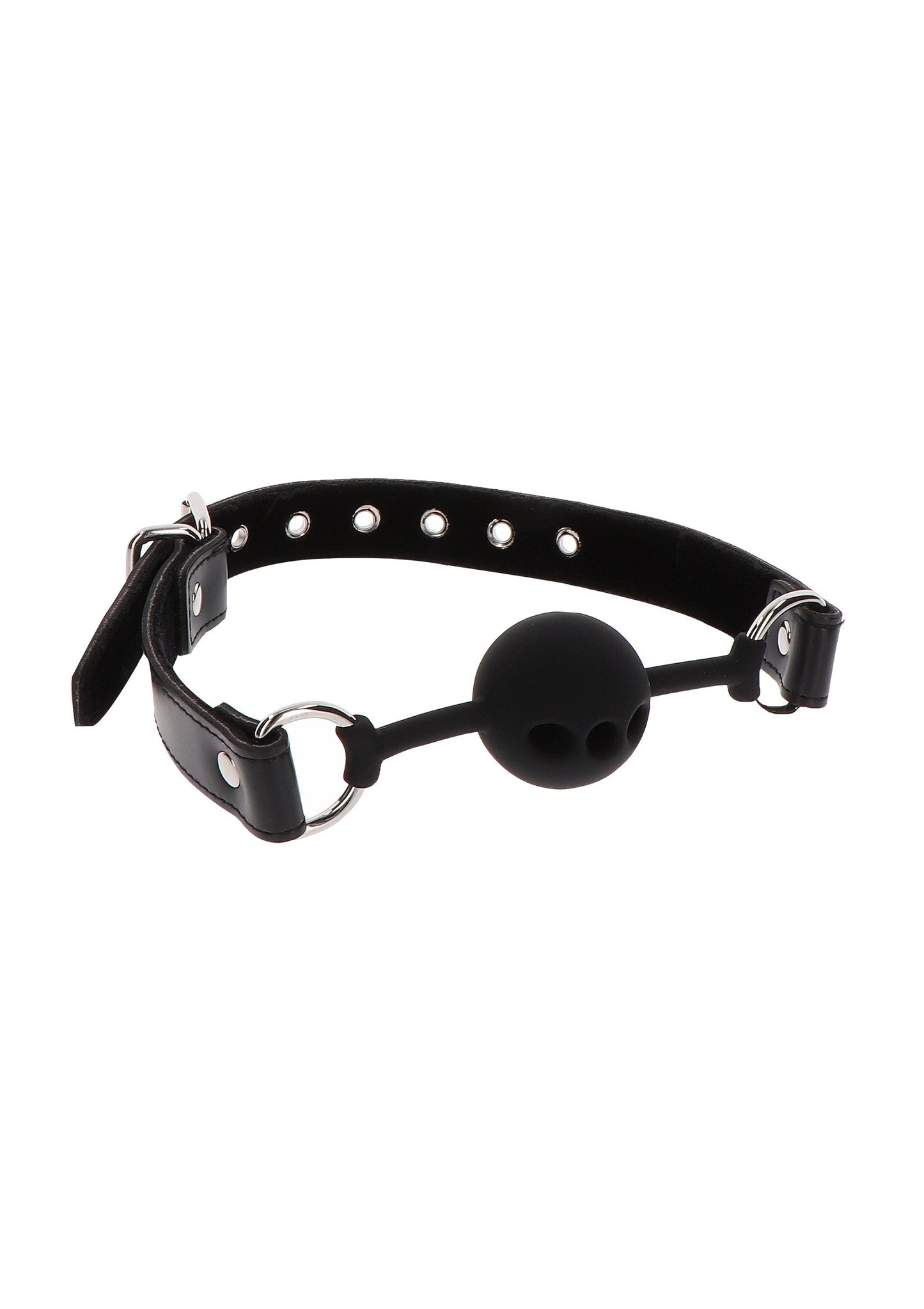 Bavaglio a sfera in silicone nero