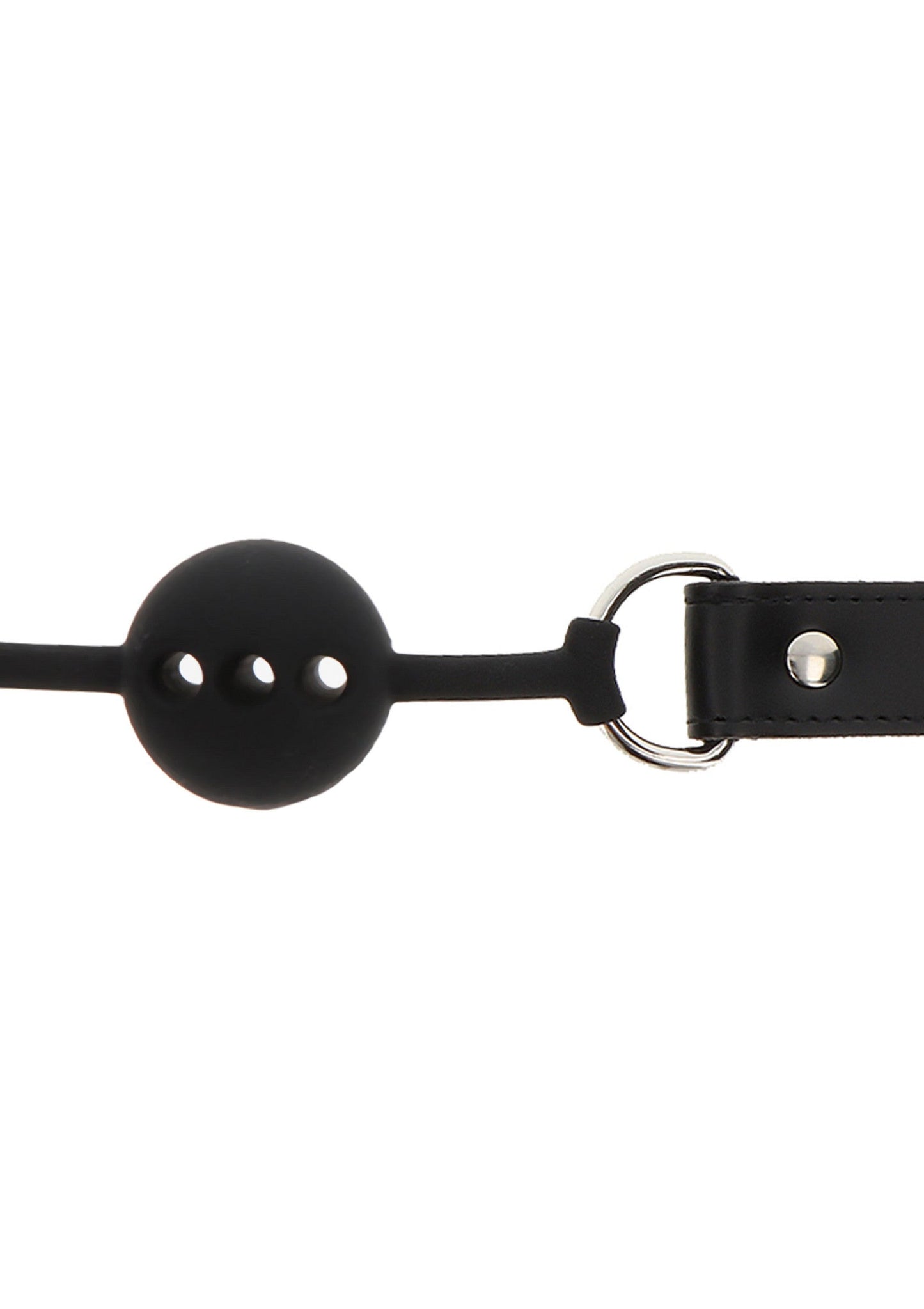 Bavaglio a sfera in silicone nero