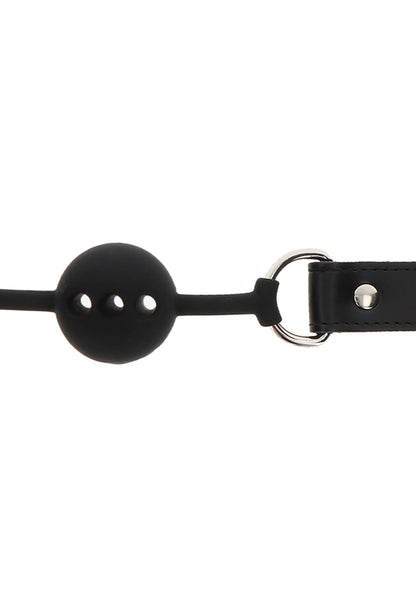 Bavaglio a sfera in silicone nero