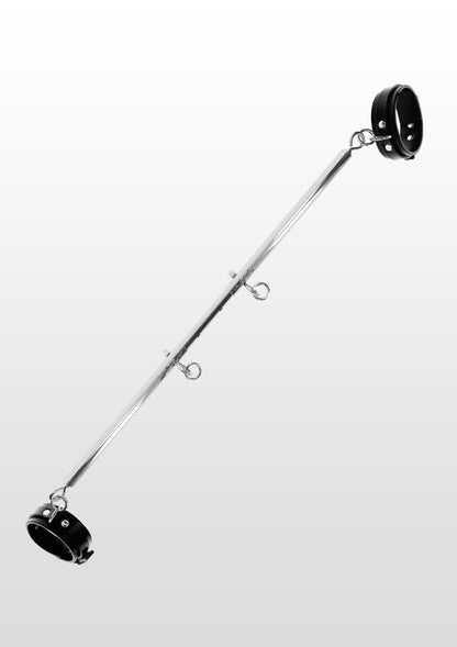 Barra divaricatrice con manette per caviglie nera