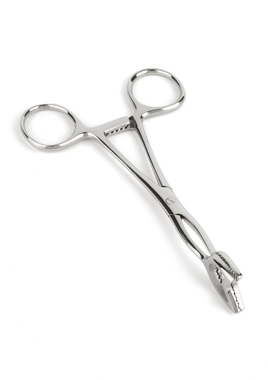 Pinza a cubo a forma di V argento