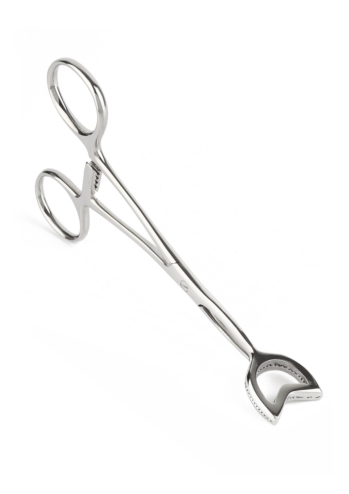 Pinza a cubo a forma di V argento