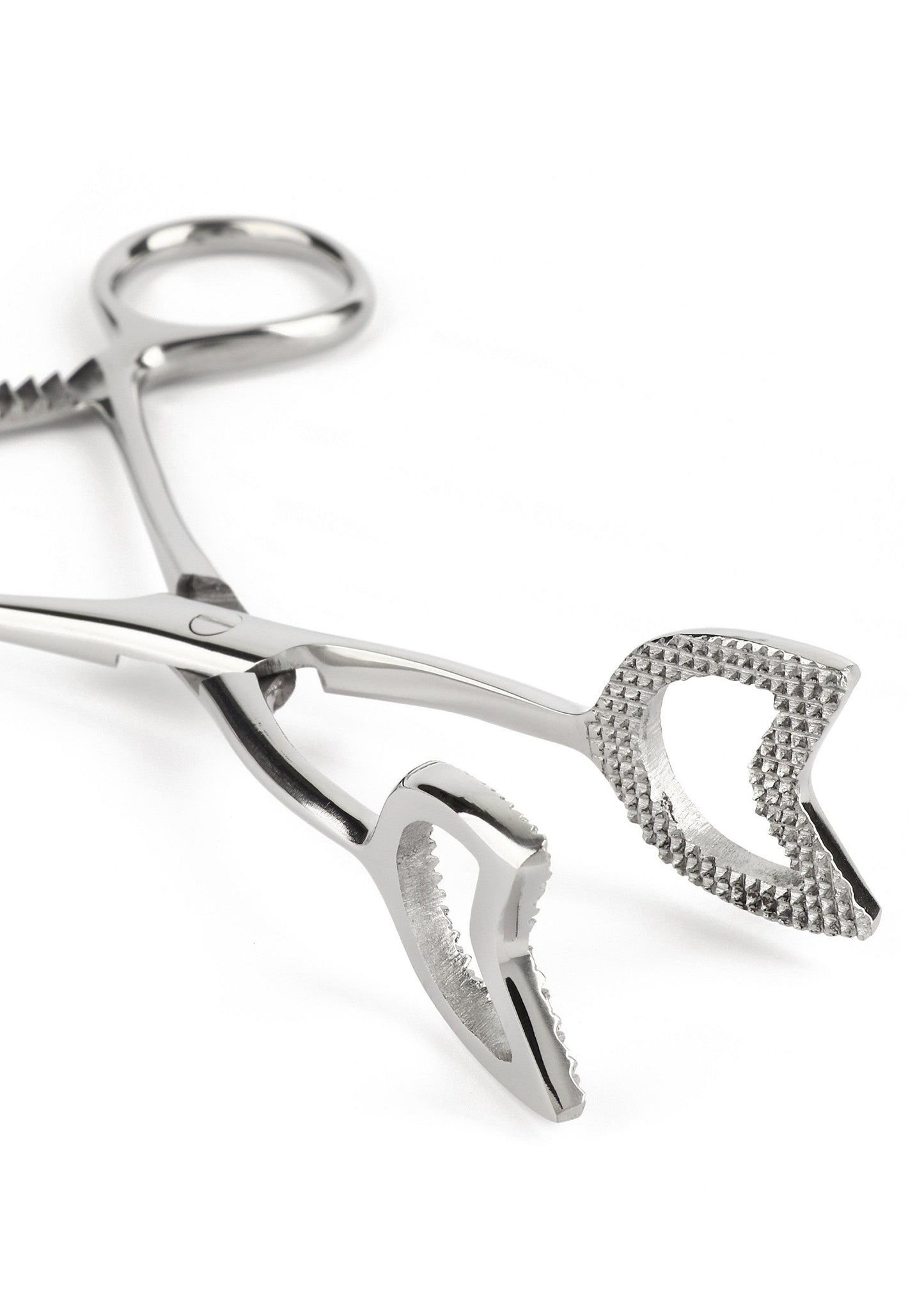 Pinza a cubo a forma di V argento