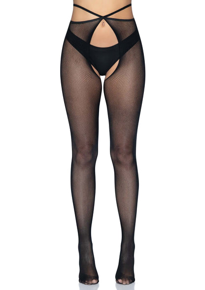 Collant senza cavallo Micronet Strappy nero