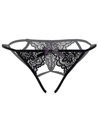 Bikini nero con spalline sottili Inez senza cavallo