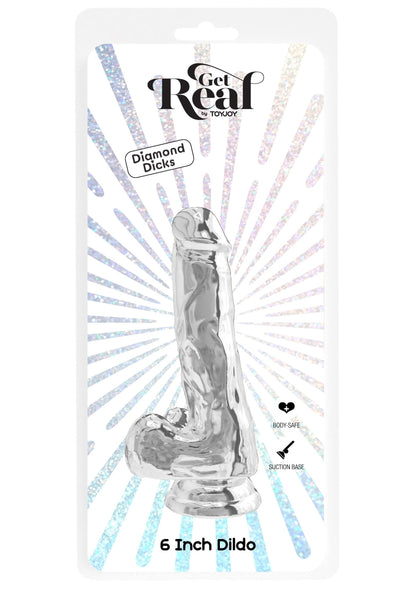 Dildo trasparente in TPE da 16 cm
