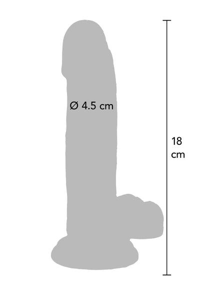 Dildo trasparente in TPE 18 cm trasparente