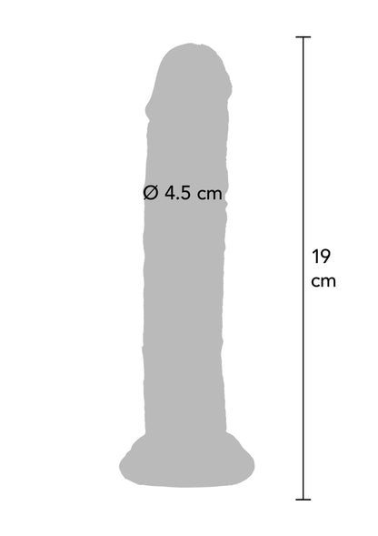Clear Dong TPE 19 cm trasparente