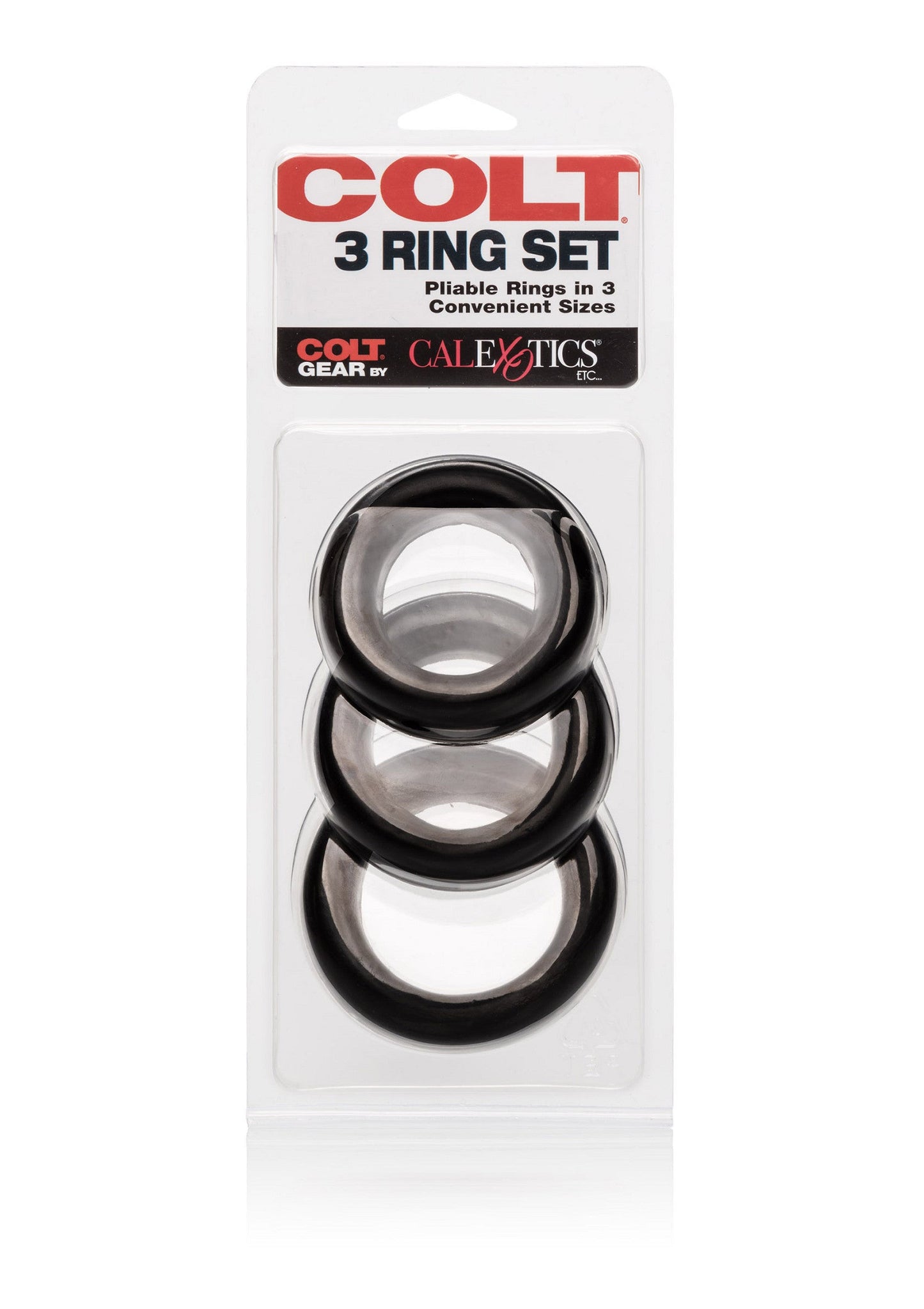 Set di 3 anelli COLT neri