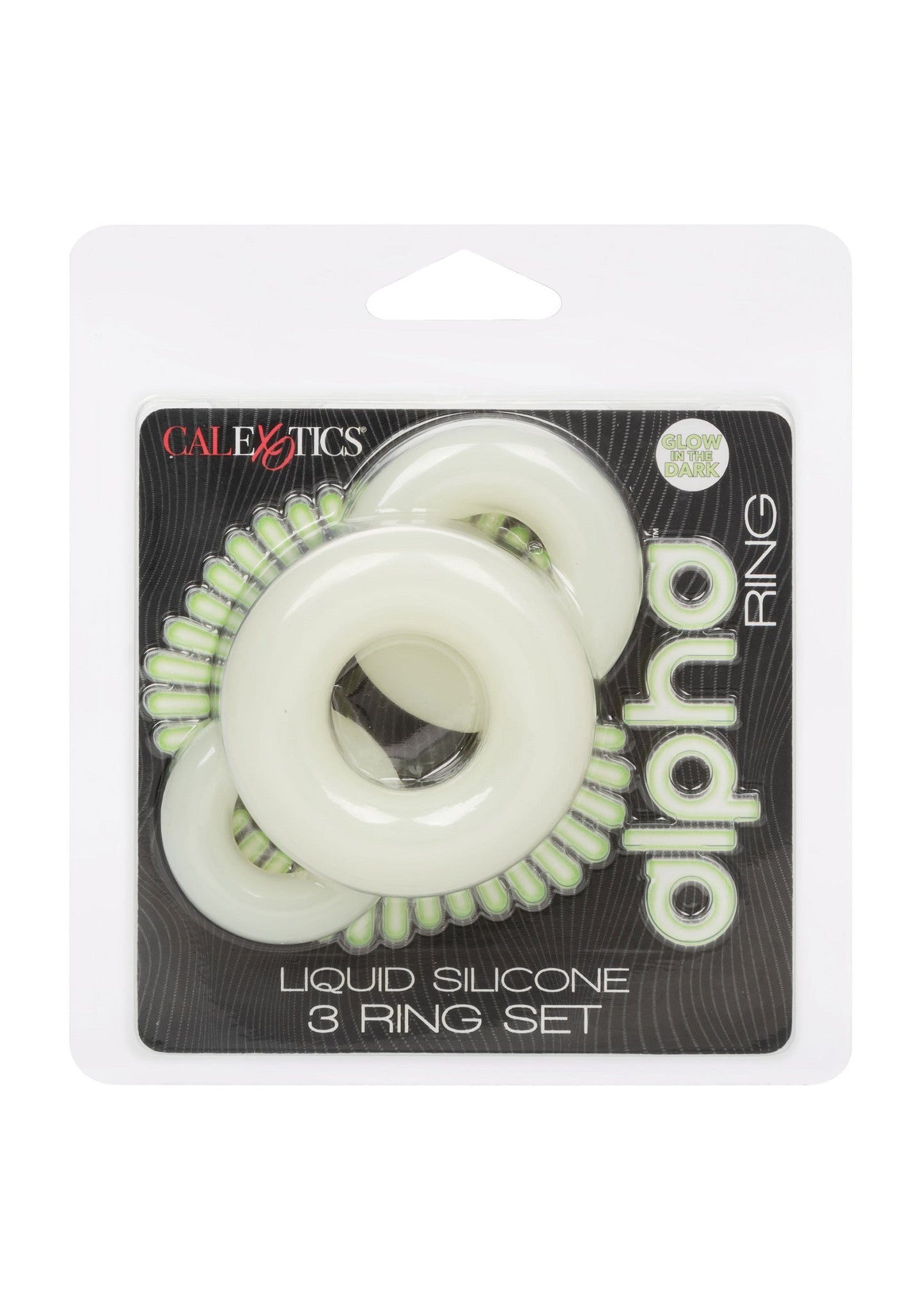 Set di 3 anelli in silicone luminosi