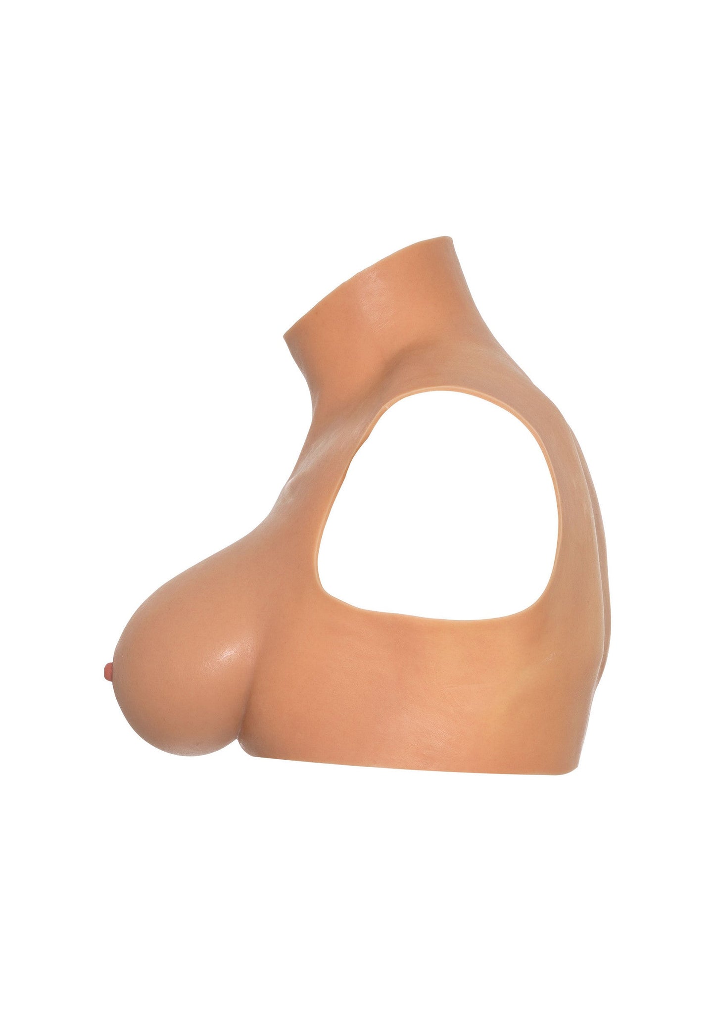 Top corto indossabile per il seno Coppa D pelle