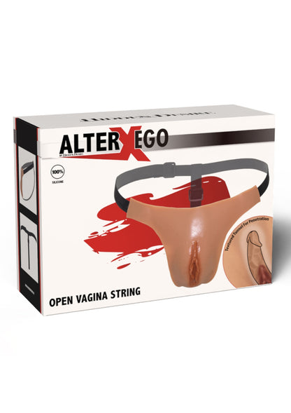 Pelle di stringa di vagina aperta