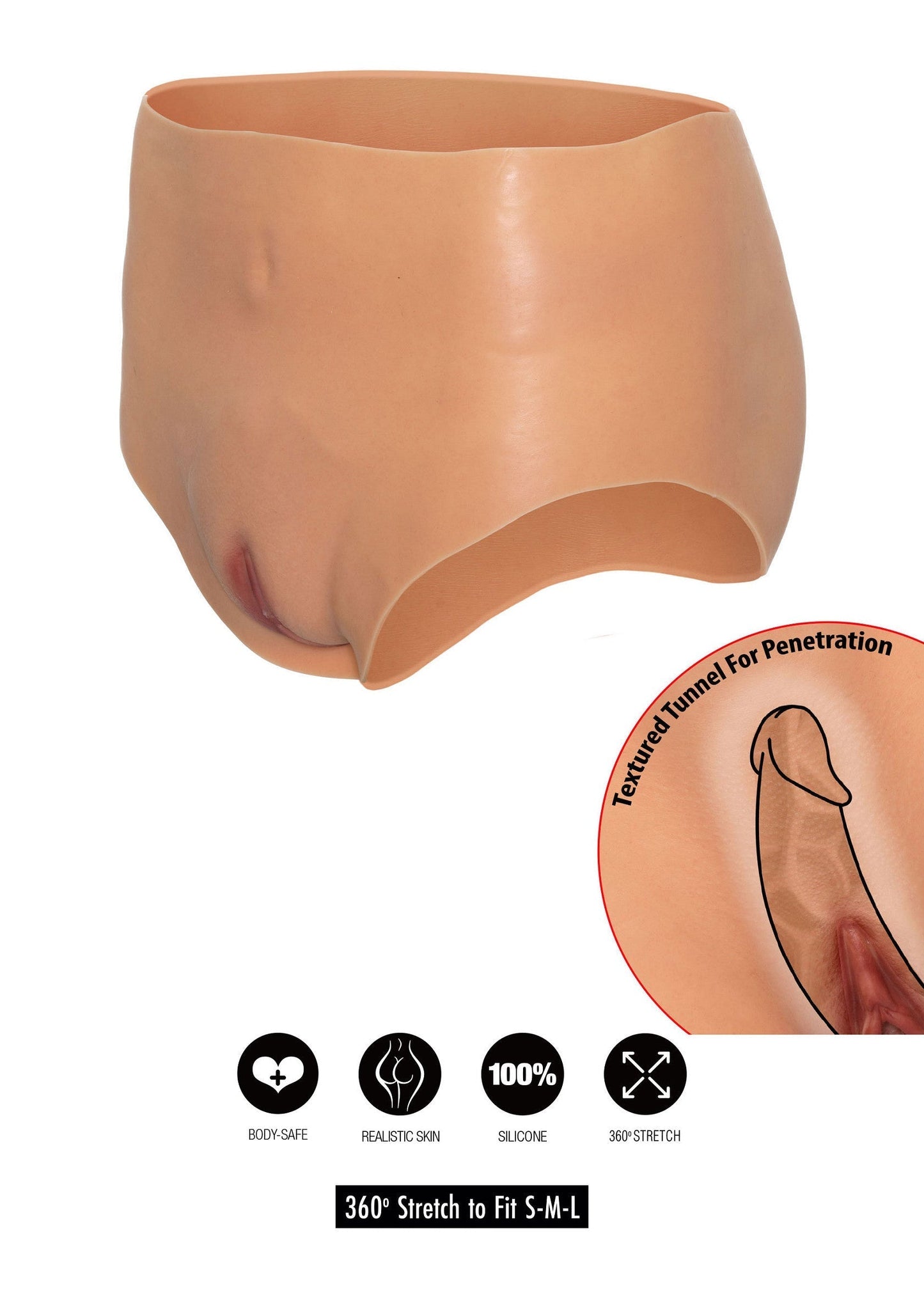 Slip a vita alta con vagina aperta