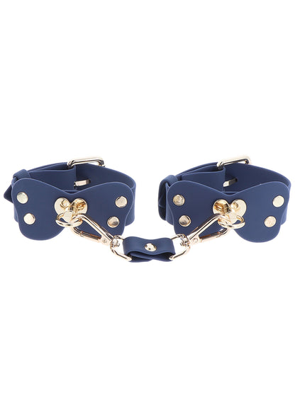Set di polsini in silicone blu