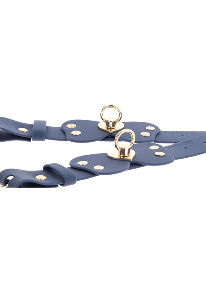 Set di polsini per caviglia in silicone blu