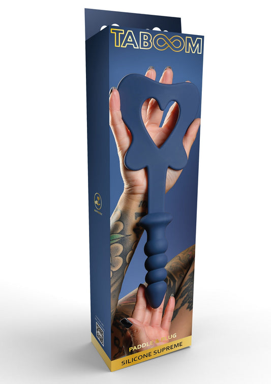 Paletta e tappo in silicone blu