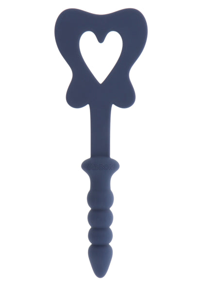 Paletta e tappo in silicone blu