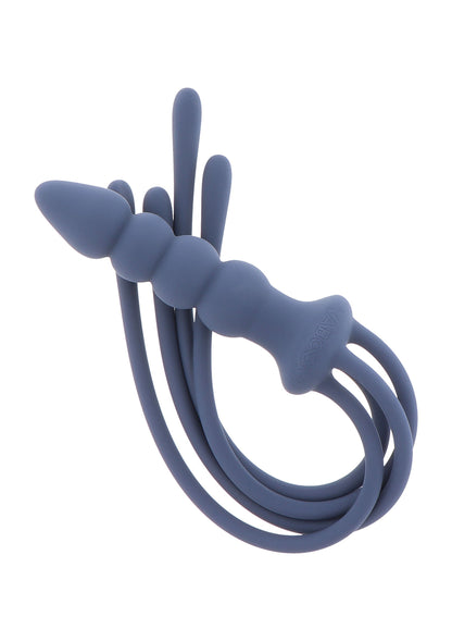 Frusta e tappo in silicone blu