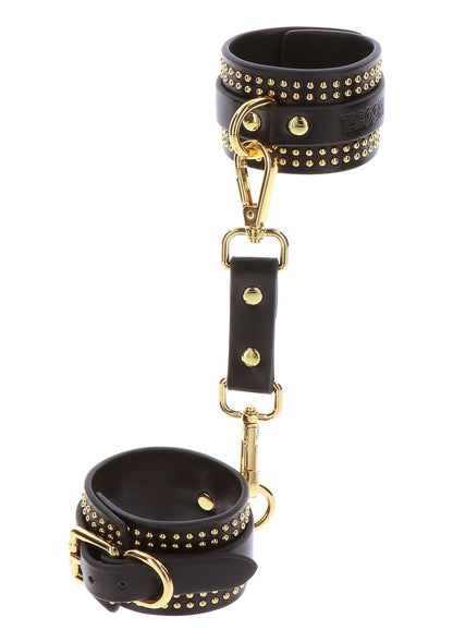 Set di polsini alla caviglia con borchie nere