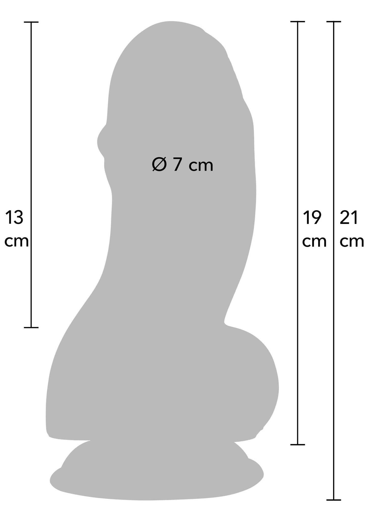 Dildo Fat Boys PVC 19 cm nero