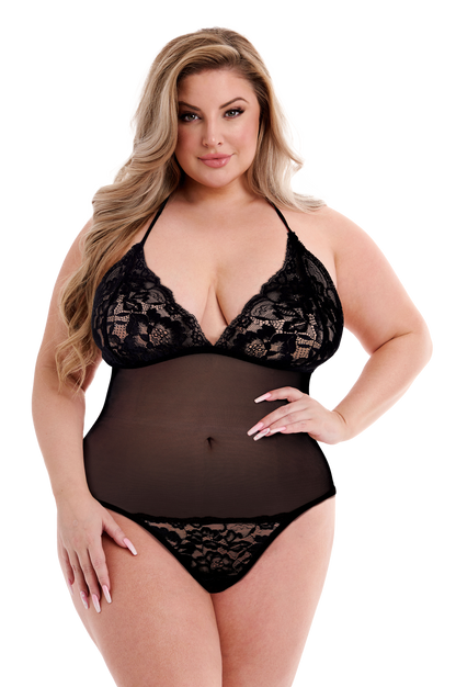 BACI ECO PIZZO E RETE TEDDY NERO, QS