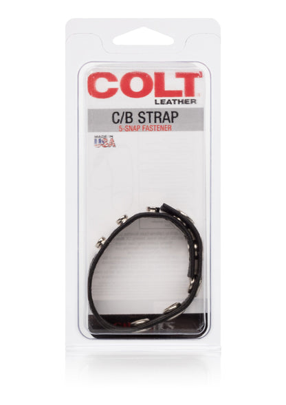 Cinturino in pelle COLT C/B a 5 bottoni, nero