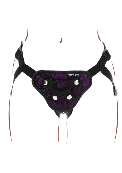 Imbracatura con lacci viola