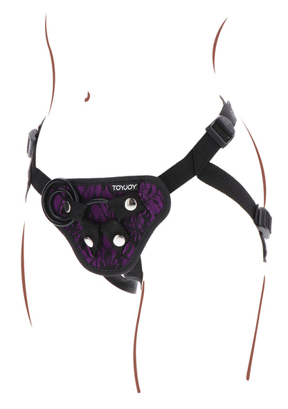 Imbracatura con lacci viola